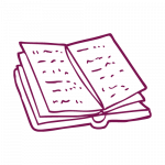 deep purple open book icon